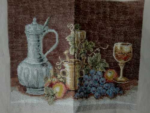 Stilleben, Gobelin-Bild, 50 x 41 cm